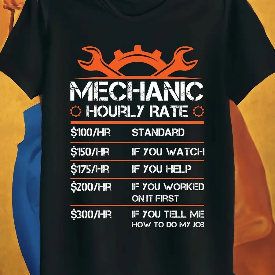 Auto Repair Shop Hours - 【New Arrival】Funny Mechanic Hourly Rate T-Shirt,