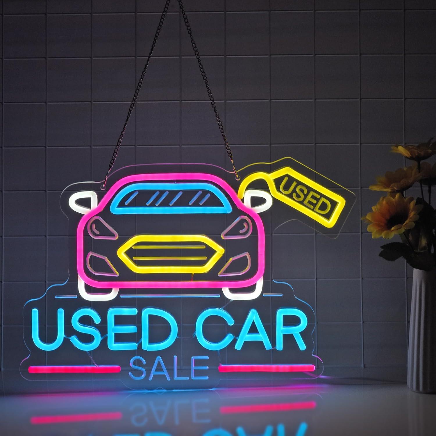 Used Car Sale Neon Sign LED Li - Auto Repair Shop For Sale avis et prix