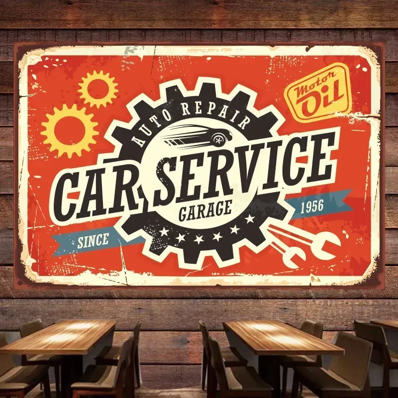 CAR SERVICE Vintage Poster Wal - Auto Repair Shop For Sale avis et prix