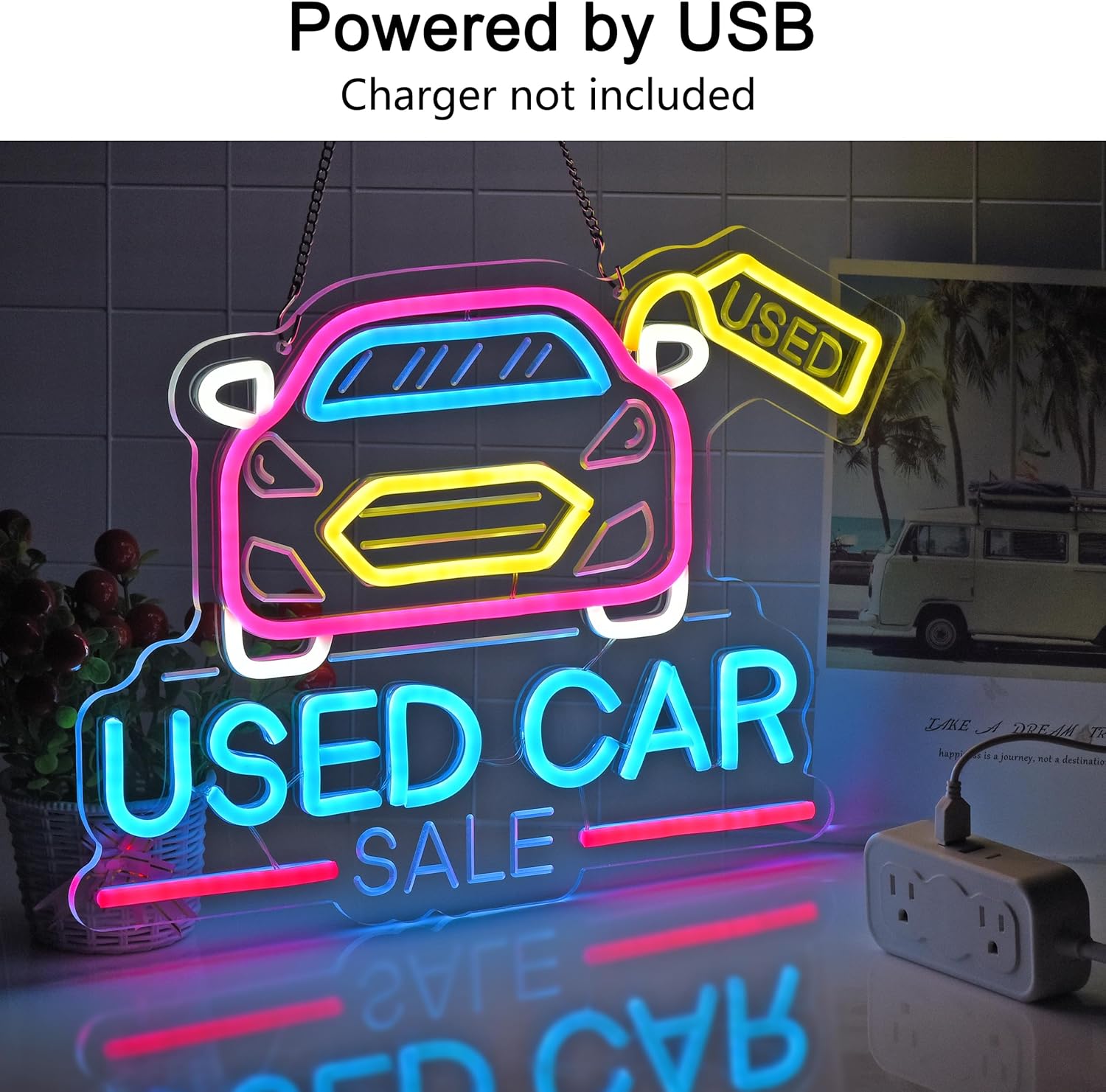 Used Car Sale Neon Sign USB Po - Auto Repair Shop For Sale avis et prix