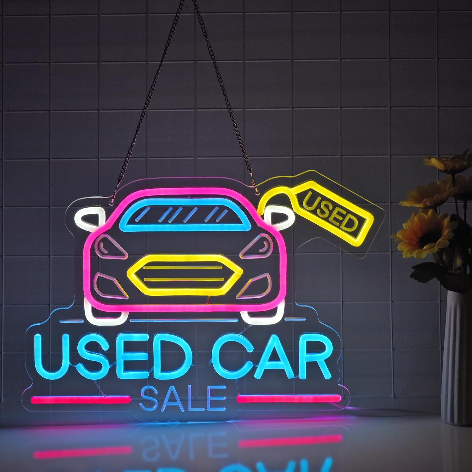 Used Car Sale Neon Sign USB Po - Auto Repair Shop For Sale avis et prix