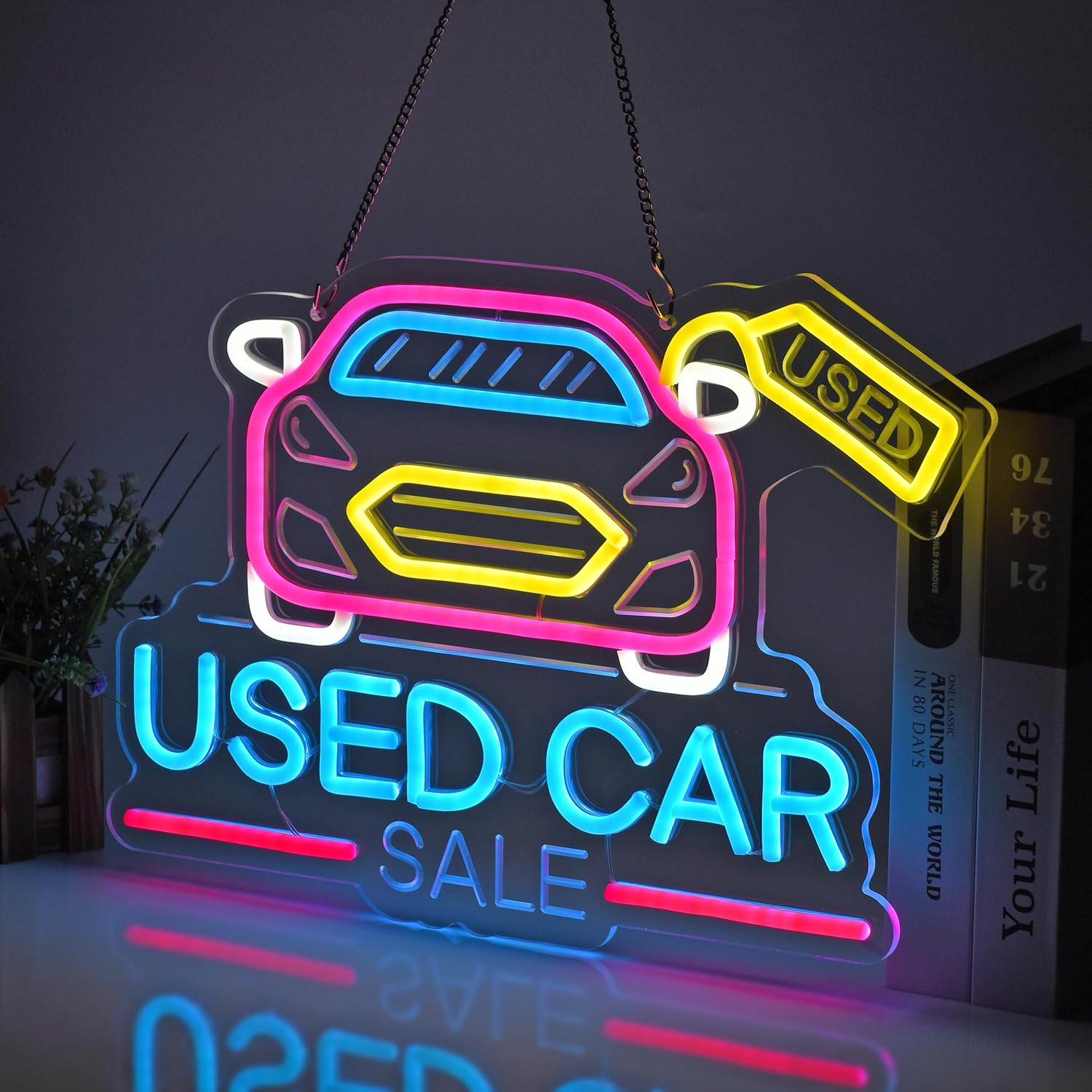 Used Car Sale Neon Sign USB Po - Auto Repair Shop For Sale avis et prix